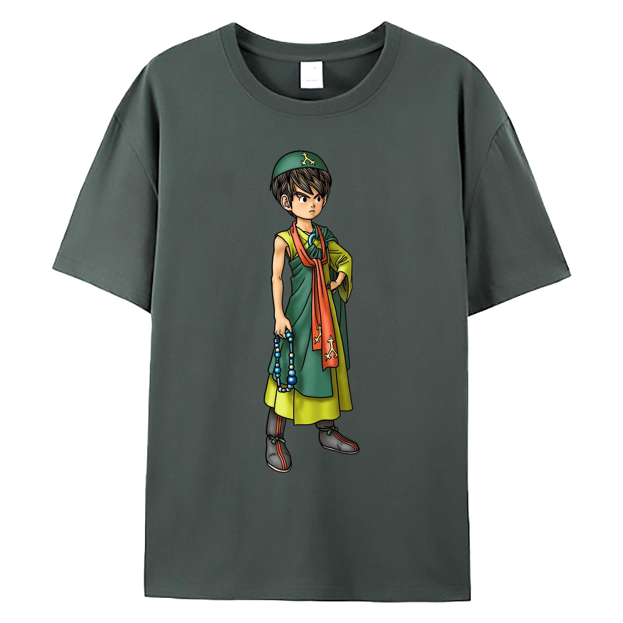 （画像用） ドラゴンクエスト Doragon Kuesuto Dragon Quest 綿100％ メンズ半袖Tシャツ｜肌触りやわらか＆通気性